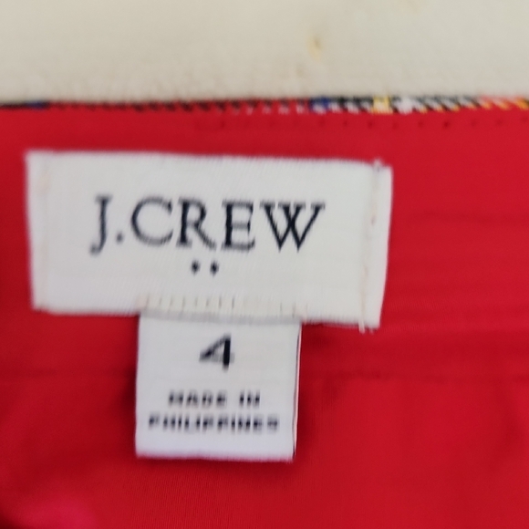 J. Crew Vibrant Red Plaid Pencil Skirt - Picture 5 of 7